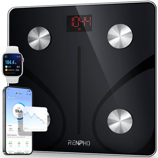 Smart Scale for Body Weight, FSA HSA Eligible, Digital Bathroom Scale BMI Weighing Bluetooth Body Fat Scale, Body Composition Monitor Health Analyzer with Smartphone App, 400 Lbs - Elis 1