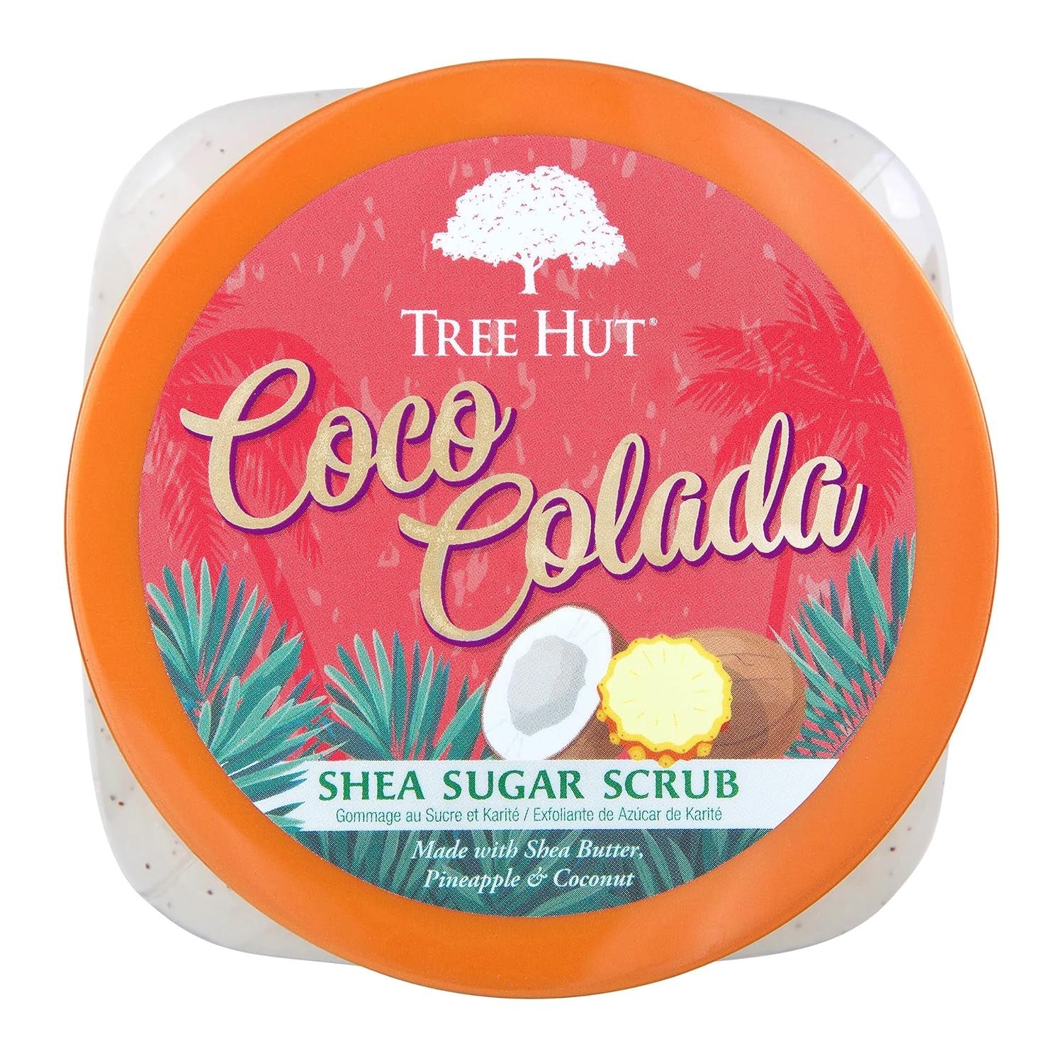 Shea Sugar Scrub Coco Colada, 18 Oz, Ultra Hydrating and Exfoliating Scrub for Nourishing Essential Body Care