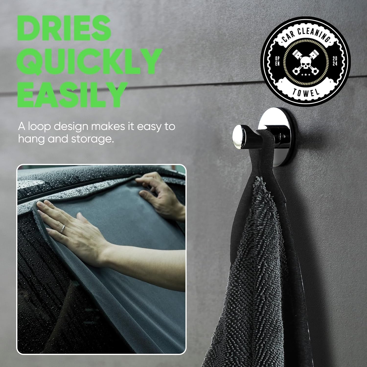 2-Pack Microfiber Towels for Cars (35"X 24") Extra Large Ultra Absorbent Car Drying Towel for Cars and Trucks, without Streaks, Scratches, or Water Spots