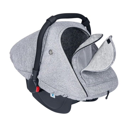 Winter Car Seat Cover for Baby Carseat with Mesh Window(Grey),Infant Warm&Cozy Car Seat Covers Baby for Travel, Waterproof Carseat Cover for Babies.