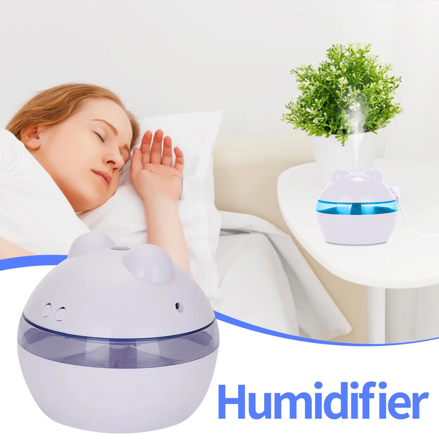 USB Double Button Large Capacity Humidifier USB Spherical Humidifier on Clearance