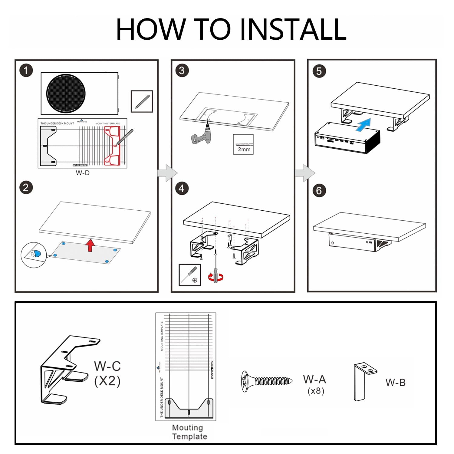 Universal under Desk Storage Mount for Xbox Series S, Xbox One S/X,Xbox 360,PS4 Slim/Pro,Compatible with Cpu,Ups,Small Form Factor Desktop Tower, Mini Pc